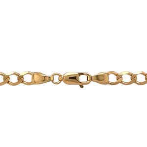 New 9ct Yellow Gold 20" Figaro Chain with the weight 8.60 grams and link width 4mm