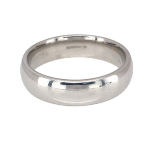 Preowned Platinum 5mm Wedding Band Ring in size Q with the weight 10.90 grams