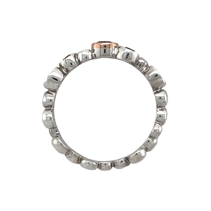 925 Silver & White Topaz Set Clogau Bubble Ring