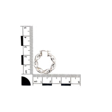 Load image into Gallery viewer, 9ct White Gold Twisted Creole Earrings
