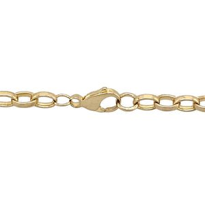 Preowned 9ct Yellow Gold 22" Oval Belcher Chain with the weight 16 grams and link width 4mm
