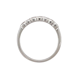 9ct White Gold & Diamond Set Band Ring