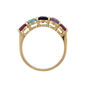 18ct Gold & Gemstone Set Band Ring
