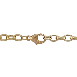 Preowned 9ct Yellow Gold 30" Faceted Belcher Chain with the weight 25.70 grams and link width 4mm