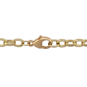 Preowned 9ct Yellow Gold 20" Faceted Belcher Chain with the weight 18.20 grams and link width 4mm