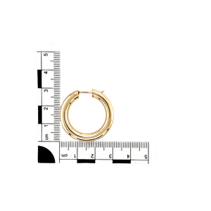 9ct Gold Hollow Hoop Tube Creole Earrings