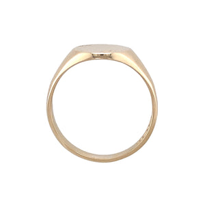 9ct Gold Patterned Oval Signet Ring