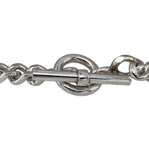 Preowned 925 Silver 9" Curb Bracelet with the weight 38 grams and link width 8mm