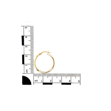 Load image into Gallery viewer, 9ct Gold Ridged Hoop Creole Earrings
