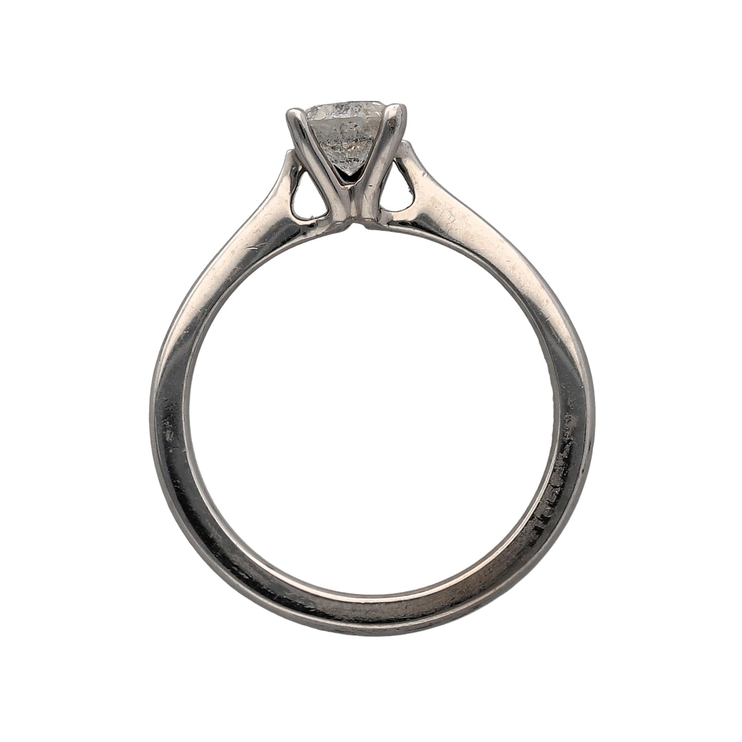 18ct White Gold & Diamond Set Solitaire Ring