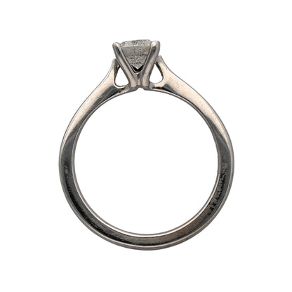 18ct White Gold & Diamond Set Solitaire Ring