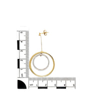 Load image into Gallery viewer, 9ct Gold Double Circle Drop Earrings
