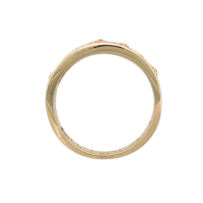 9ct Gold & Diamond Set Clogau Cariad Wide Band Ring