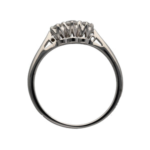 18ct White Gold & Diamond Set Trilogy Ring