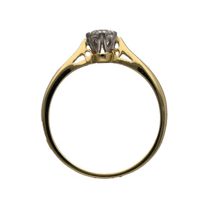 18ct Gold & Diamond Set Solitaire Ring