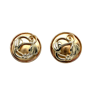 Preowned 9ct Yellow and White Gold Clogau Tree of Life Stud Earrings with the weight 5.80 grams