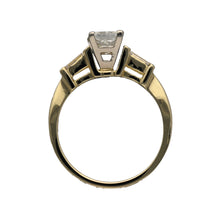 Load image into Gallery viewer, 14ct Gold &amp; Diamond Set Emerald Cut Solitaire Ring
