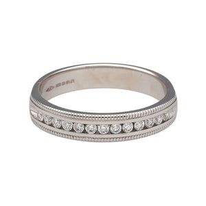 18ct White Gold & Diamond Set Half Eternity Band Ring