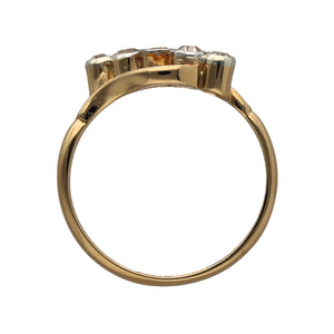18ct Gold & Diamond Antique Five Stone Twist Ring