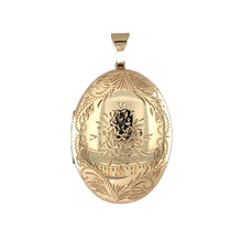 Load image into Gallery viewer, 9ct Gold Patterned Large Oval Locket
