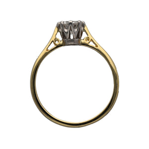 18ct Gold & Diamond Set Solitaire Ring