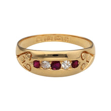 Load image into Gallery viewer, 18ct Gold Diamond &amp; Ruby Set Antique Ring
