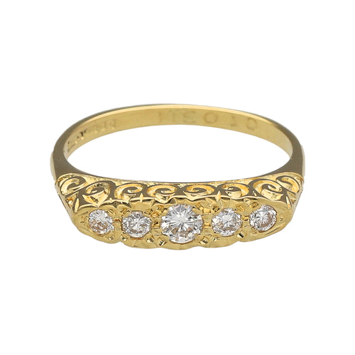 18ct Gold & Diamond Antique Style Ring