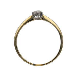 14ct Gold & Diamond Set Solitaire Ring