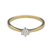 Load image into Gallery viewer, 14ct Gold &amp; Diamond Set Solitaire Ring
