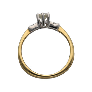 18ct Gold & Diamond Set Solitaire Ring