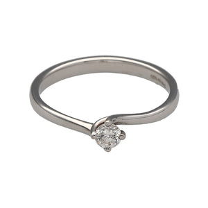 9ct White Gold & Diamond Solitaire Ring