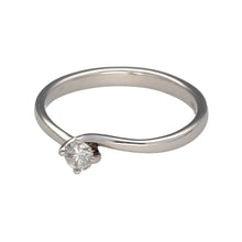 Load image into Gallery viewer, New 9ct White Gold &amp; 0.15pts Diamond Solitaire Ring in size N with the weight 1.80 grams
