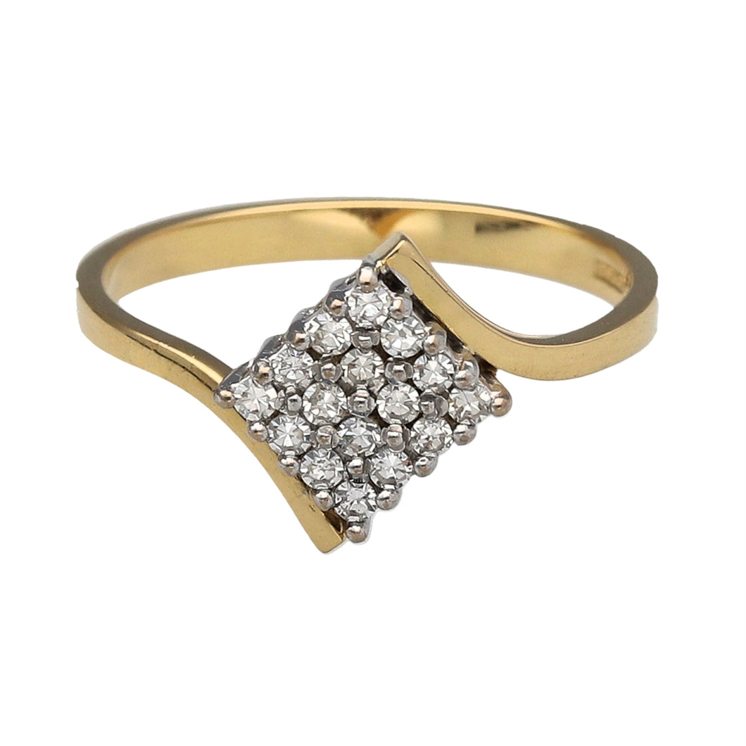 18ct Gold & Diamond Set Cluster Ring