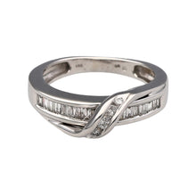Load image into Gallery viewer, 14ct White Gold &amp; Diamond Wrap Over Band Ring

