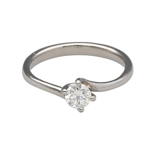 9ct White Gold & Diamond Solitaire Ring