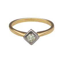 Load image into Gallery viewer, 18ct Gold &amp; Diamond Offset Solitaire Ring
