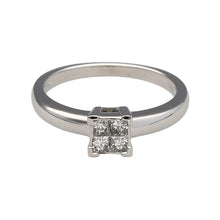 Load image into Gallery viewer, 18ct White Gold &amp; Diamond Illusion Solitaire Ring
