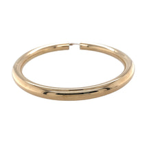 Load image into Gallery viewer, Preowned 9ct Yellow Gold Large Tubular Hoop Creole Earrings with the weight 13.10 grams. Each earrings is 7cm diameter from the outer edge of the earrings
