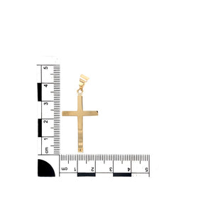9ct Gold Polished Plain Cross Pendant