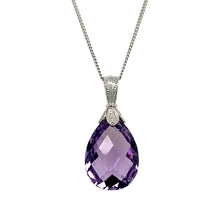 Load image into Gallery viewer, 9ct White Gold &amp; Amethyst 20&quot; Necklace
