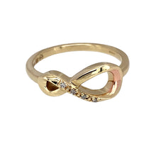 Load image into Gallery viewer, 9ct Gold &amp; Diamond Set Clogau Infinity Symbol Ring
