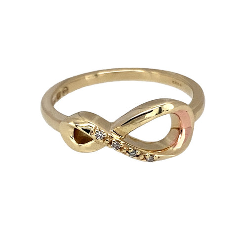 9ct Gold & Diamond Set Clogau Infinity Symbol Ring