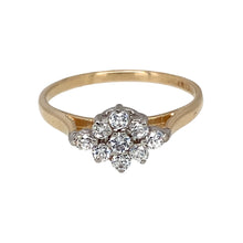 Load image into Gallery viewer, 9ct Gold &amp; Cubic Zirconia Set Cluster Ring
