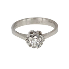 Load image into Gallery viewer, 18ct White Gold &amp; Diamond Set Flower Solitaire Ring
