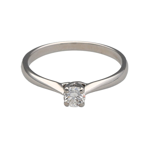 18ct White Gold & Diamond Set Solitaire Ring