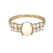 Load image into Gallery viewer, 9ct Gold &amp; Opalique Set Dress Ring
