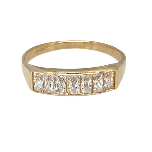 9ct Gold & Cubic Zirconia Set Band Ring