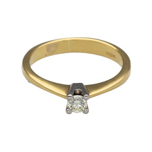 Load image into Gallery viewer, 18ct Gold &amp; Diamond Set Solitaire Ring
