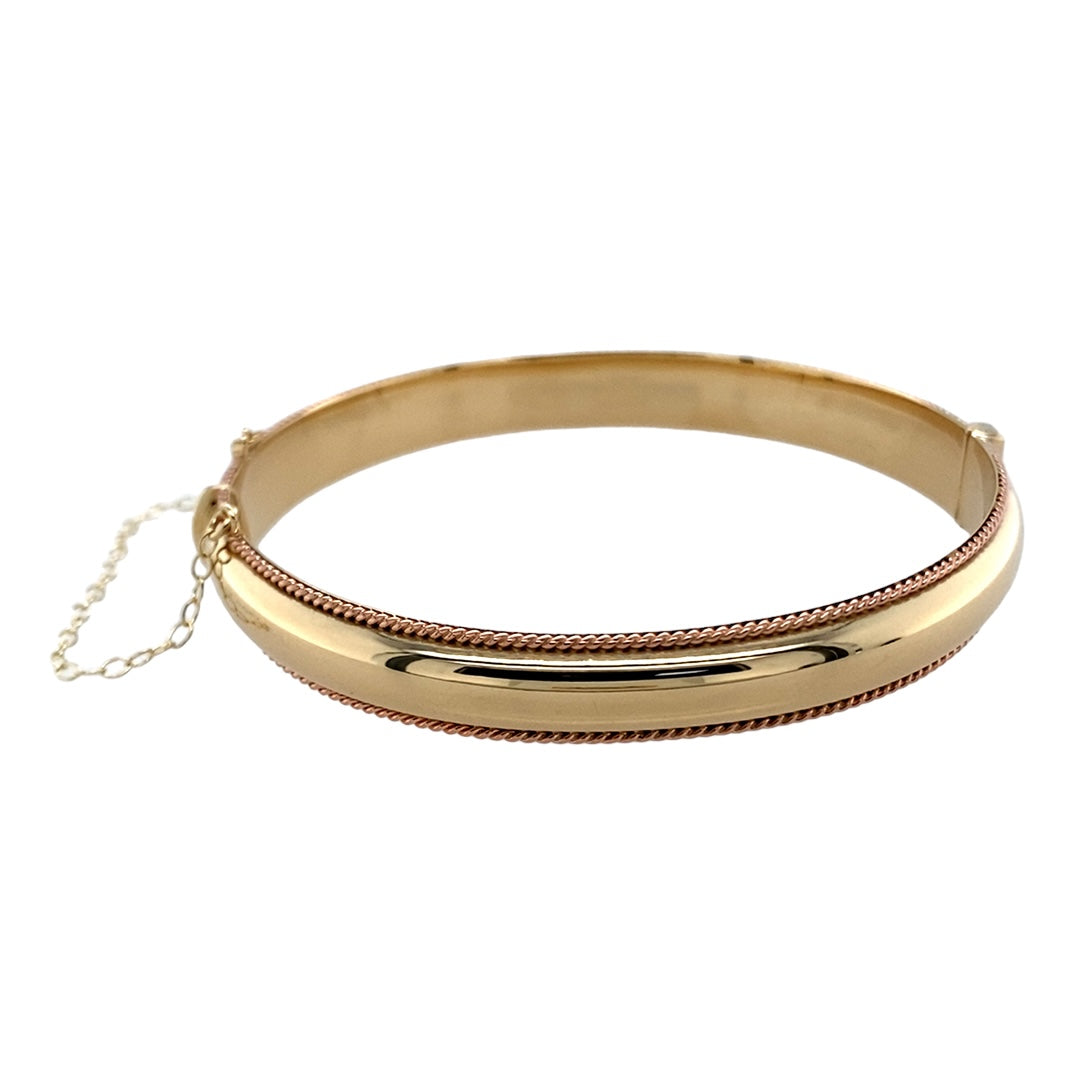 9ct Welsh Gold Hinged Bangle
