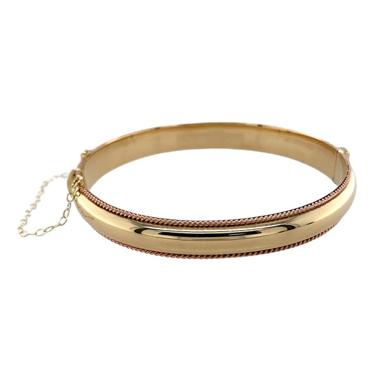 9ct Welsh Gold Hinged Bangle